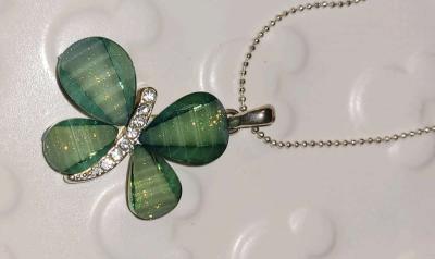 CZ Butterfly Pendant and Necklace - Thumbnail 5