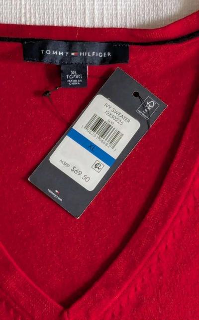 Tommy HilfigerHeart Ivy V Neck Sweater - Thumbnail 4