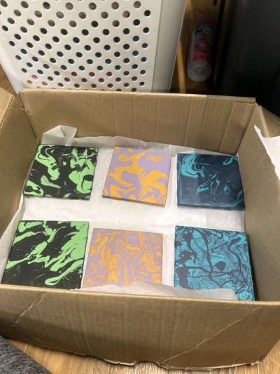 designed ceramic tiles for home decor and used for coasters - Thumbnail 6