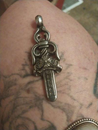 chrome hearts old school dagger pendant - Thumbnail 3