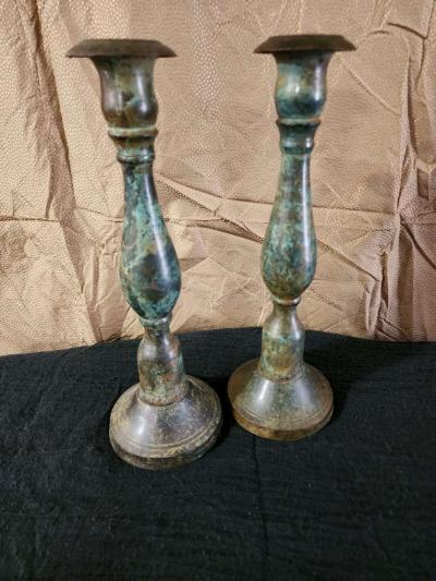 Brass candle sticks - Thumbnail 2