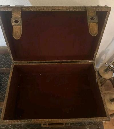 3pc Faux Alligator Nesting luggage - Thumbnail 4