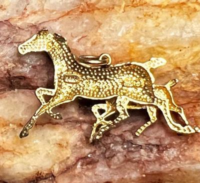 14K Gold Horse And Pony Pendant - Thumbnail 5