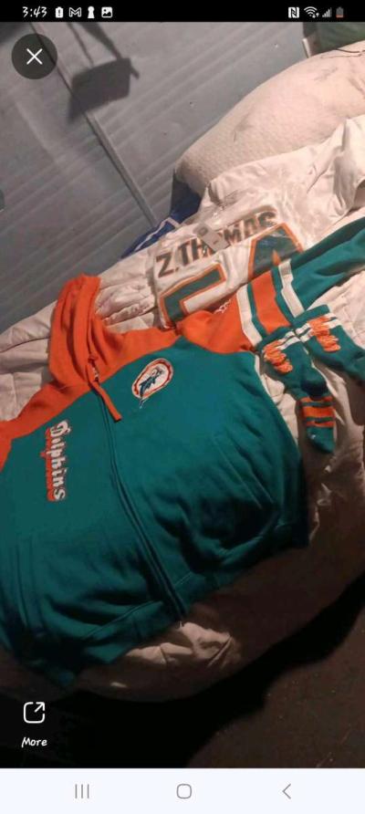 Miami dolphins jersey with Jacket and socks - Thumbnail 2