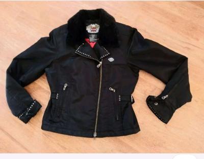 Harley Davidson Jacket Faux Fur Collar Size S - Thumbnail 2