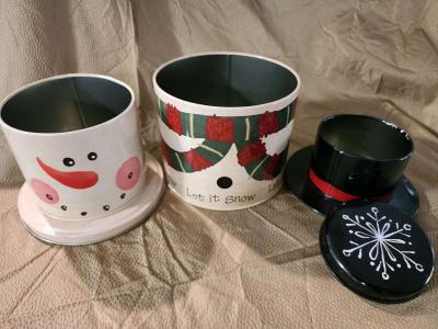 3 compartment cookie tin - Thumbnail 2