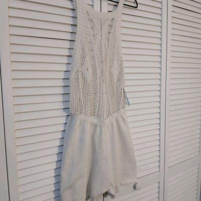 Cupshe Crochet Cover up Romper for Women Size S - Thumbnail 3