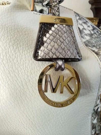 Michael Kors Preowned Dome Satchel White  Python large - Thumbnail 2