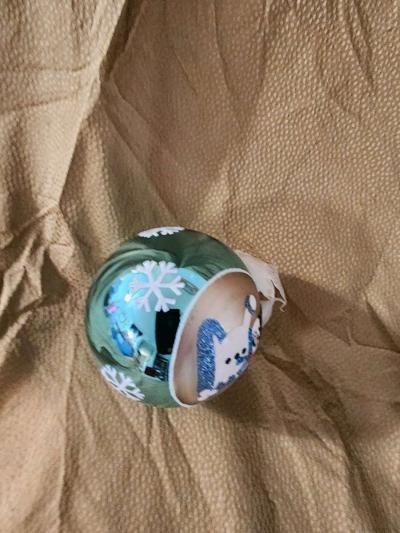 Snowman glass ornament - Thumbnail 2