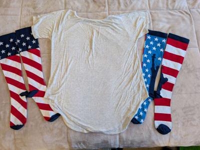 All American Mama tshirt with 2 pairs Tall American socks - Thumbnail 3