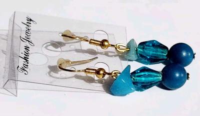 handmade glass beaded earrings - Thumbnail 3