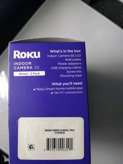 Roku Indoor Camera 2024  Home Security  2Pack  Wired Securit - Thumbnail 3
