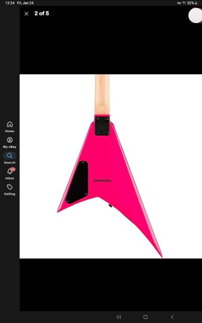 Jackson Electric guitar almost new Barbie Pink - Thumbnail 5