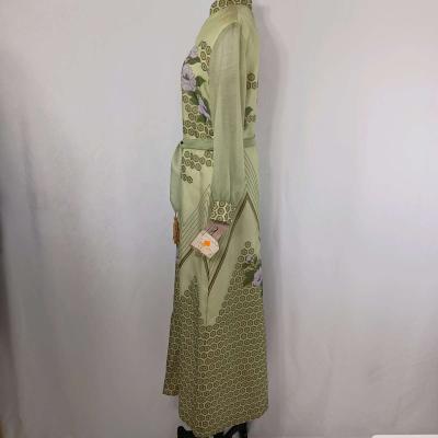 Vintage Alfred Shaheen Womens Green Floral Maxi Dress sz 14 - Thumbnail 4