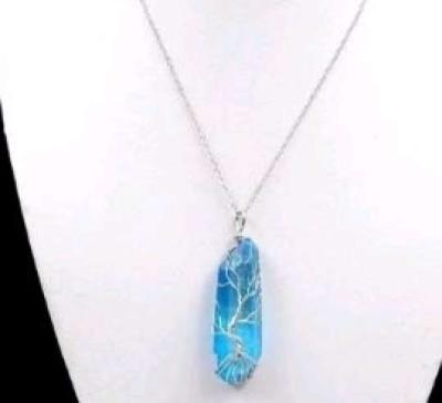 stone pendant necklace - Thumbnail 2
