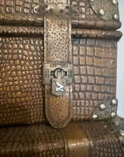 3pc Faux Alligator Nesting luggage - Thumbnail 6