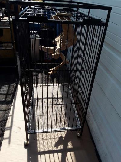 Large Black Bird Cage with Large Perch on Wheels Brand New - Thumbnail 6