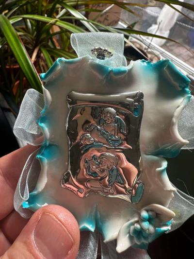 Small ceramic with 2angels - Thumbnail 2