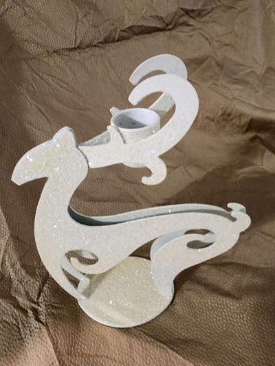 Glittery reindeer candle holder - Thumbnail 2