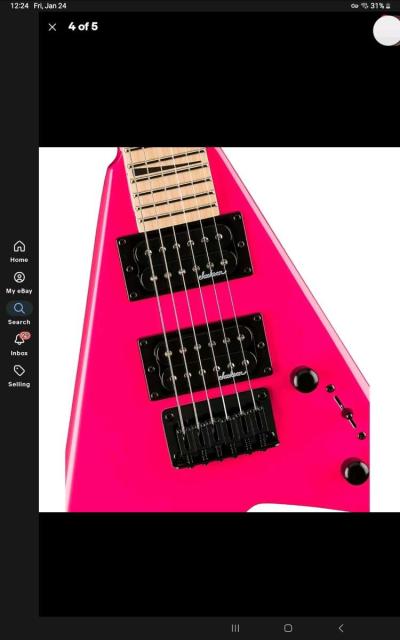 Jackson Electric guitar almost new Barbie Pink - Thumbnail 3