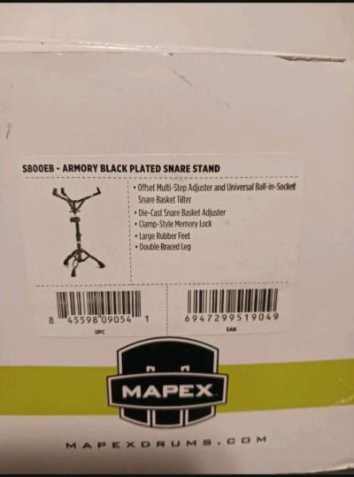 Mapex S800EB Snare Stand Black Veneered - Thumbnail 5