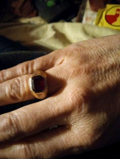 vintage ruby red ring - Thumbnail 2