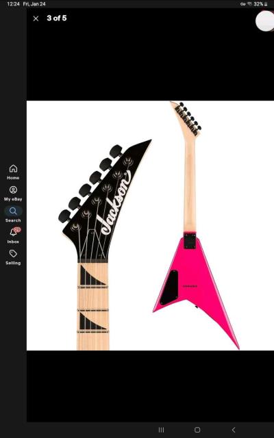 Jackson Electric guitar almost new Barbie Pink - Thumbnail 6