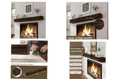 NEW IN BOX Fireplace Mantel 72 floating shelves - Charlotte, North Carolina