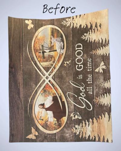 God Is Good All the Time  Handmade Canvas Board Decor - Thumbnail 3