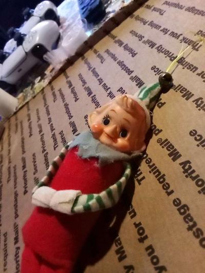 antique Japanese Christmas elf ornament - Thumbnail 2
