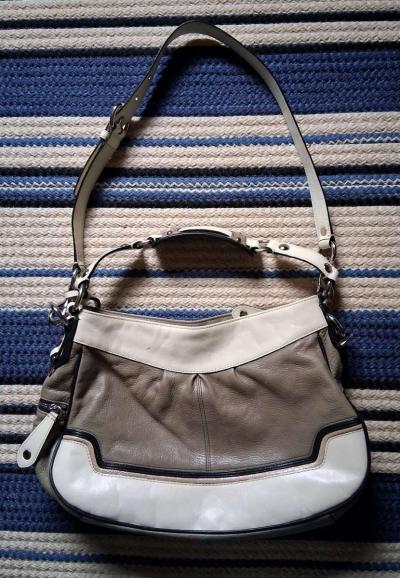 COACH MADISON LEATHER GRAY SPECTATOR BAG - Thumbnail 2
