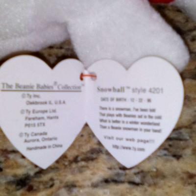 ty SNOWBALL Rare Limited edition beenie baby - Thumbnail 5