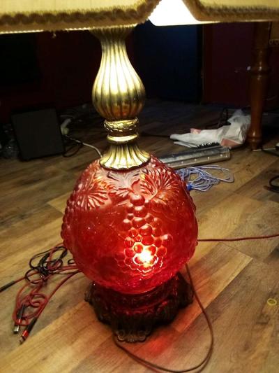 hand blown glass antique lamp - Thumbnail 2