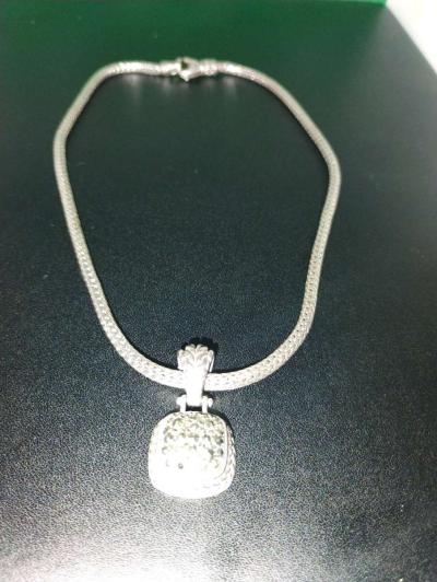 John Hardy Nordstroms silver and diamond pave necklace - Thumbnail 3