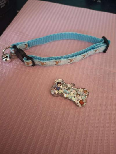 collae y tag id azul cielo