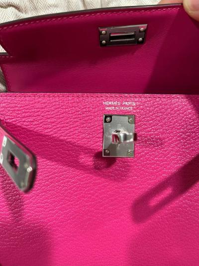 Hermes Mini Kelly 18cm Chevre Pink - Thumbnail 6