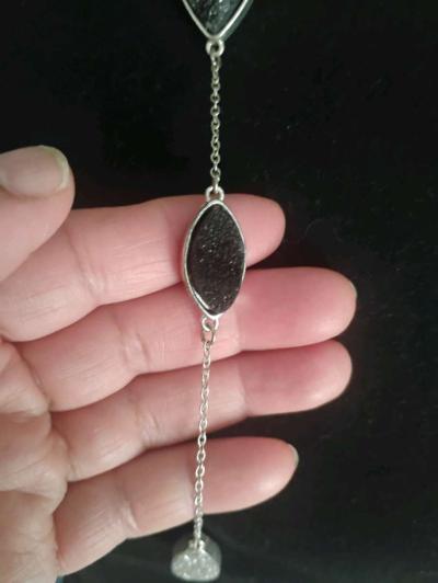 Fabulous Black Druzy Quartz Necklace - Thumbnail 5