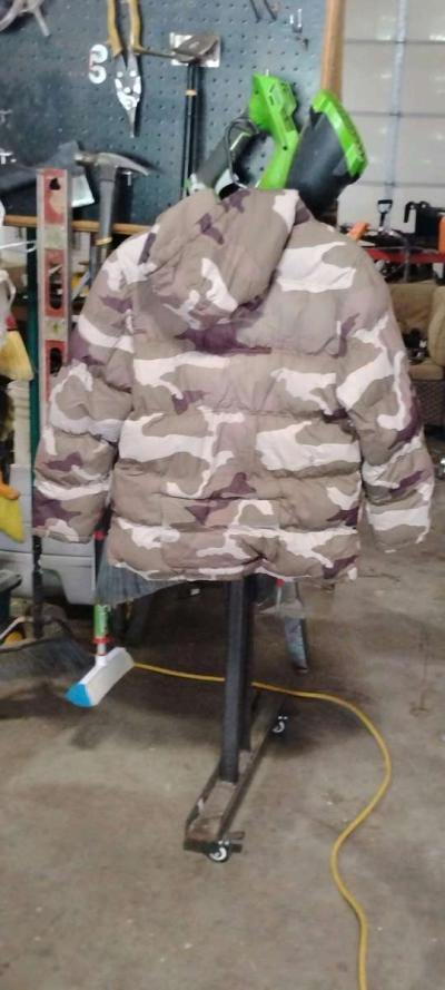 Boys Lg Athletic Works Camo Puffer Coat - Thumbnail 3