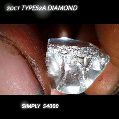 20ct Raw Type2A Colorless D Diamond Forsale Visually Flawles - Thumbnail 4