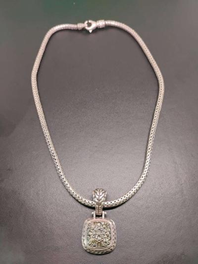John Hardy Nordstroms silver and diamond pave necklace - Thumbnail 2