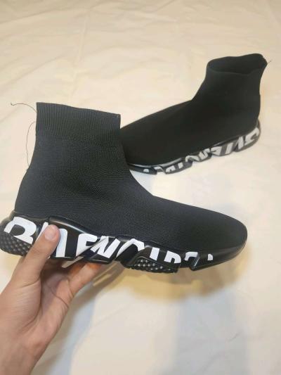 Men Balenciaga Speed Graffiti Trainers Size 8 - Thumbnail 2