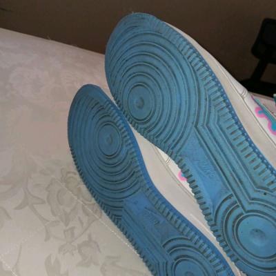 White Air Forces Custom Painted - Thumbnail 4