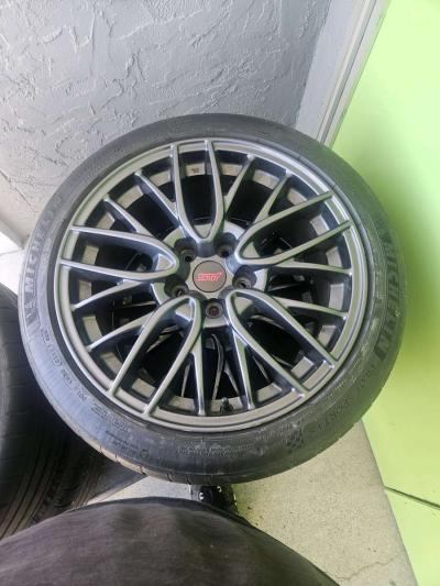 2018 SUBARU WRX STI LIMITED WHEELS 19X85 JAPAN SET OF 4  Enk - Thumbnail 2