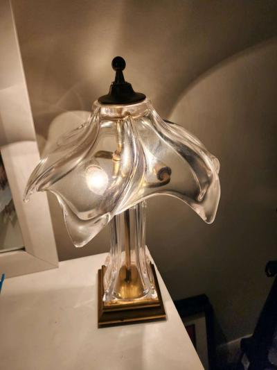 Vintage French brass lamp - Thumbnail 3