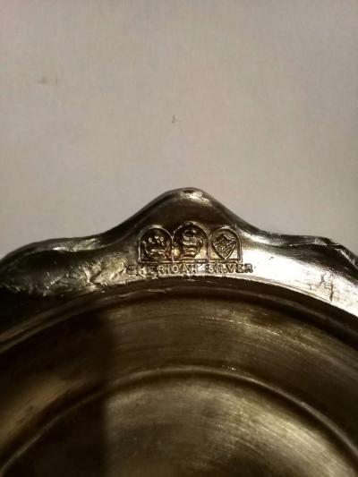 antique silver candle holder - Thumbnail 4