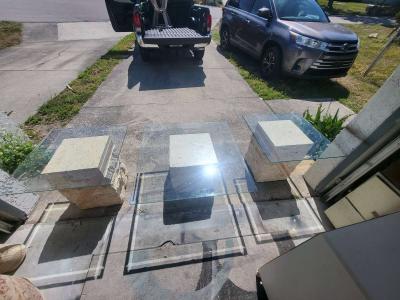 Postmodern Tessellated Mactan Stone Console Table w Polished - Thumbnail 5