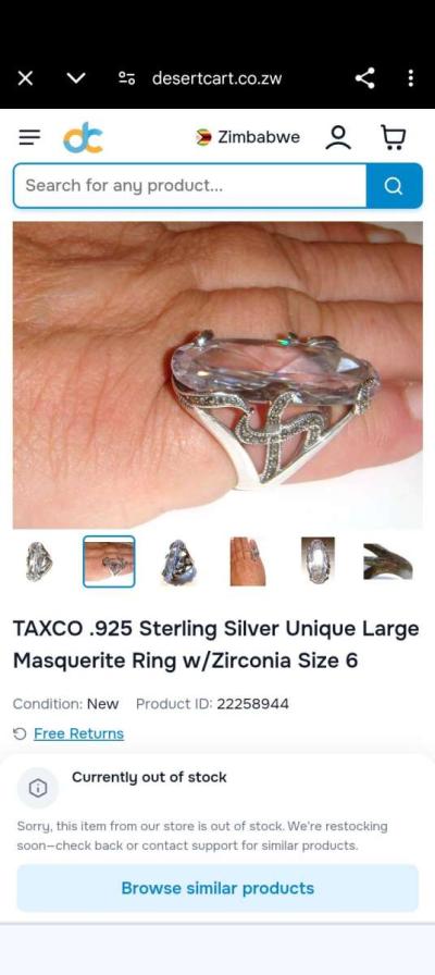Taxco 925 silver Masquarite ring - Thumbnail 6