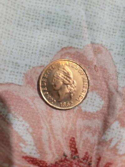 1862 confederate penny - Thumbnail 5