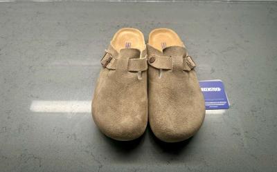 Birkenstock Womens Boston Clogs Taupe Narrow Size 38 - Thumbnail 2