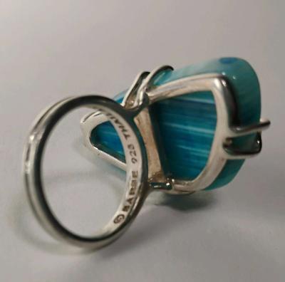 sterling silver agate ring size 6 - Thumbnail 5